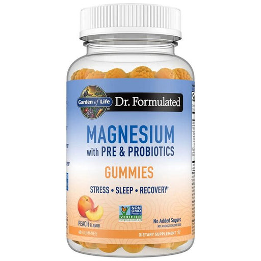 Garden of Life Dr. Formulated Magnesium with Pre & Probiotics Gummies, Peach - 60 gummies