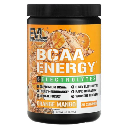 EVLution Nutrition BCAA Energy + Electrolytes, Orange Mango - 333g
