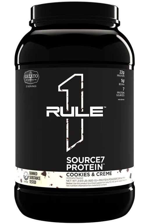 Source7 Protein, Cookies & Creme Gelato - 920g | Premium Sports Nutrition at MYSUPPLEMENTSHOP.co.uk
