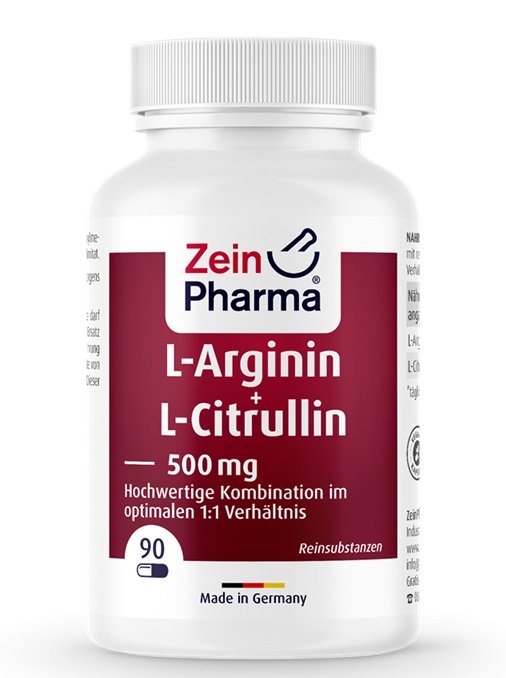 Zein Pharma L-Arginine + L-Citrulline, 500mg - 90 caps