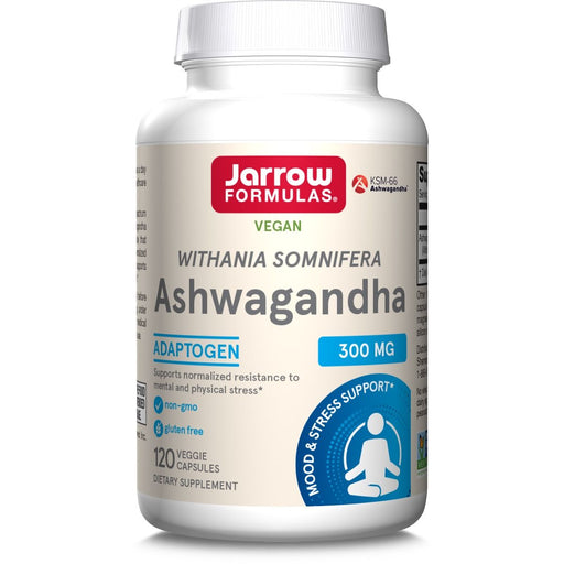 Jarrow Formulas Ashwagandha 300mg 120 Veggie Capsules | Premium Supplements at MYSUPPLEMENTSHOP