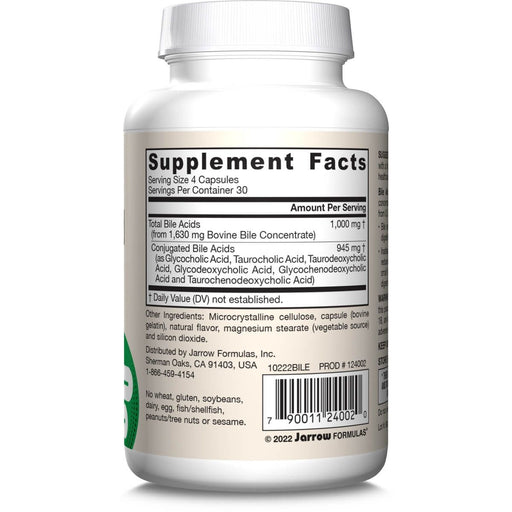 Jarrow Formulas Bile Acid Factors 120 Capsules | Premium Supplements at MYSUPPLEMENTSHOP