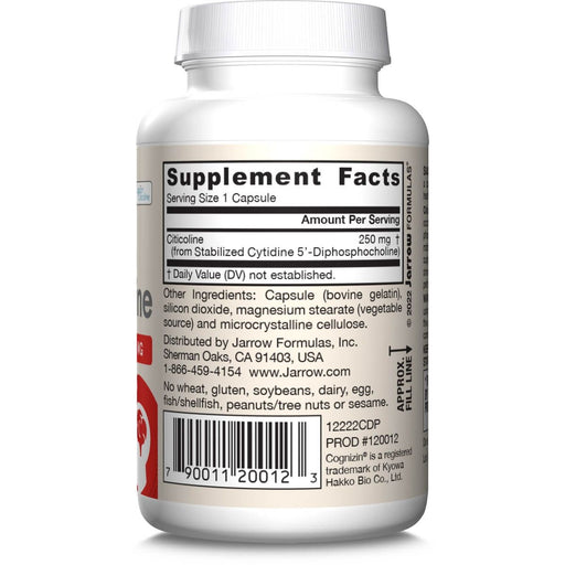 Jarrow Formulas CDP Choline 250mg 60 Capsules | Premium Supplements at MYSUPPLEMENTSHOP