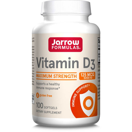 Jarrow Formulas Vitamin D3 125 mcg (5000 IU) 100 Softgels | Premium Supplements at MYSUPPLEMENTSHOP