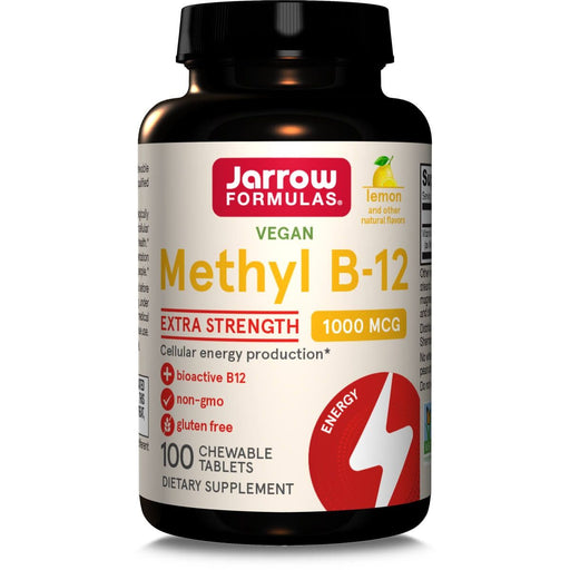 Jarrow Formulas Vitamin Methyl B-12 1,000mcg 100 Lemon Chewable Tablets | Premium Supplements at MYSUPPLEMENTSHOP