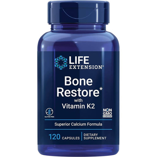 Life Extension Bone Restore with Vitamin K2 120 Capsules | Premium Supplements at MYSUPPLEMENTSHOP