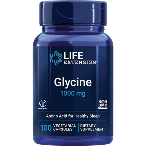 Life Extension Glycine 1000 mg 100 Vegetarian Capsules | Premium Supplements at MYSUPPLEMENTSHOP