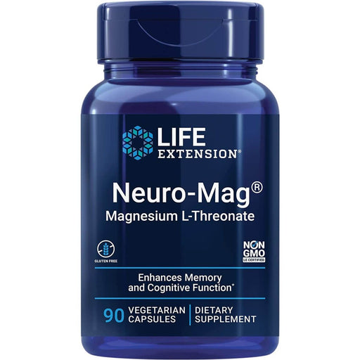 Life Extension Neuro-Mag Magnesium L-Threonate 90 Vegetarian Capsules | Premium Supplements at MYSUPPLEMENTSHOP