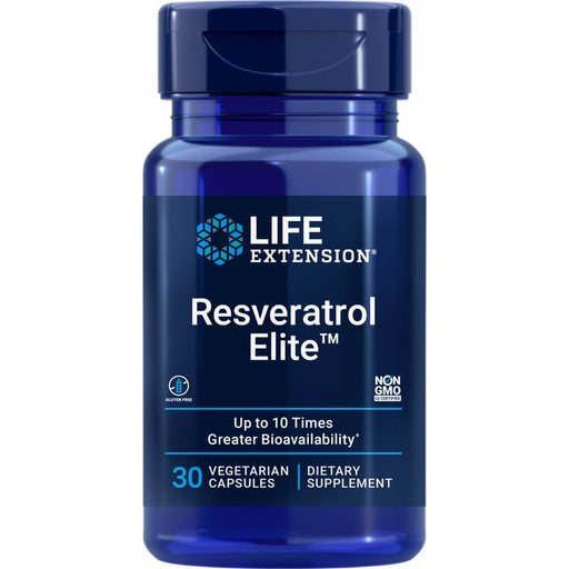 Life Extension Resveratrol Elite 30 Vegetarian Capsules | Premium Supplements at MYSUPPLEMENTSHOP