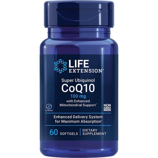 Life Extension Super Ubiquinol CoQ10 with Enhanced Mitochondrial Support 100 mg 60 Softgels | Premium Supplements at MYSUPPLEMENTSHOP