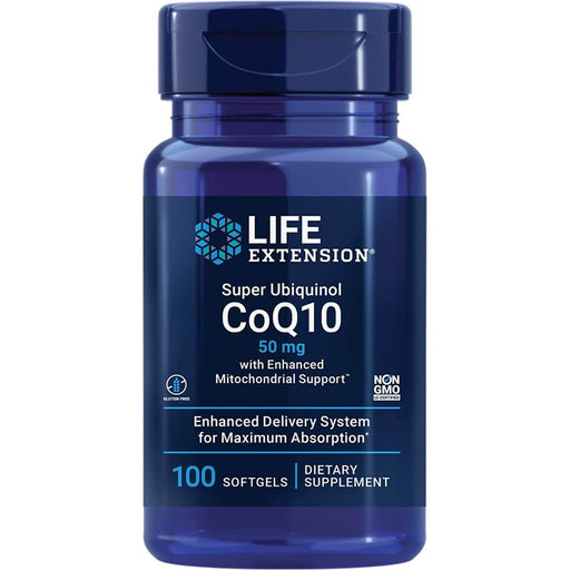 Life Extension Super Ubiquinol CoQ10 with Enhanced Mitochondrial Support 50 mg 100 Softgels | Premium Supplements at MYSUPPLEMENTSHOP