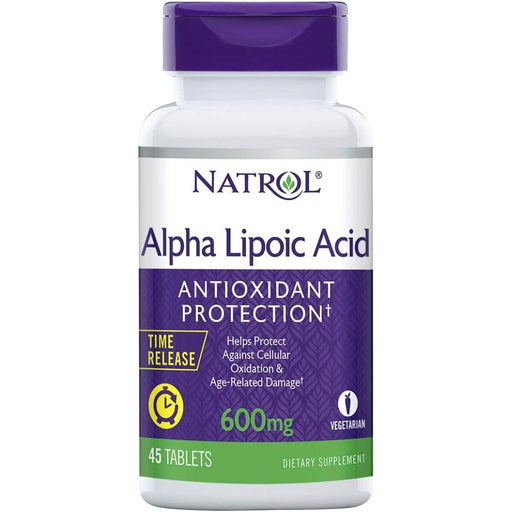 Natrol Alpha Lipoic Acid 600mg 45 Time Release Tablets | Premium Supplements at MYSUPPLEMENTSHOP