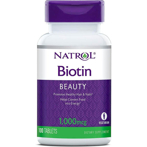 Natrol Biotin 1,000mcg 100 Tablets | Premium Supplements at MYSUPPLEMENTSHOP