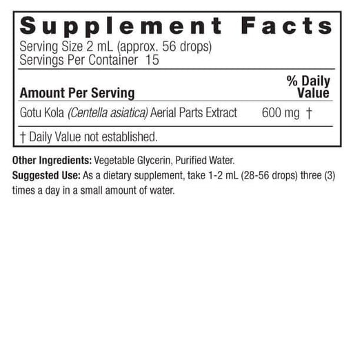 Nature's Answer Gotu Kola Extract 2,000mg 1 Oz (30ml) | Premium Supplements at MYSUPPLEMENTSHOP
