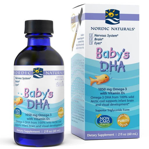 Nordic Naturals Baby's DHA Omega 3 with Vitamin D3 1,050mg 2 fl oz | Premium Supplements at MYSUPPLEMENTSHOP