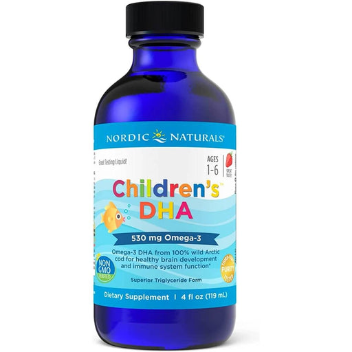 Nordic Naturals Children's DHA 530mg Omega-3 4 fl oz (Strawberry) | Premium Supplements at MYSUPPLEMENTSHOP