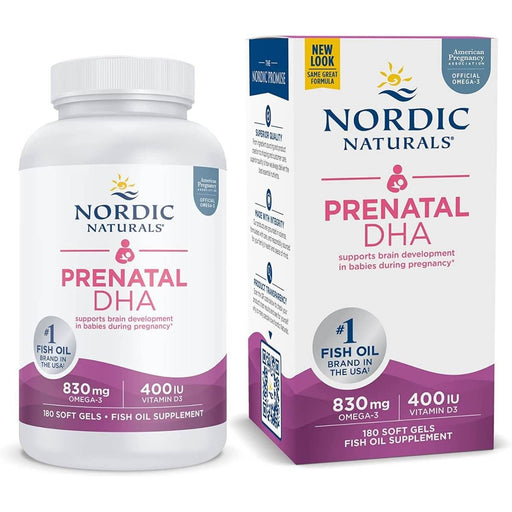 Nordic Naturals Prenatal DHA Omega-3 830mg with Vitamin D3 180 Softgels | Premium Supplements at MYSUPPLEMENTSHOP