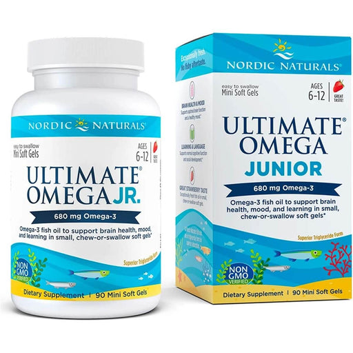 Nordic Naturals Ultimate Omega-3 Junior 680mg 90 Mini Softgels (Strawberry) | Premium Supplements at MYSUPPLEMENTSHOP