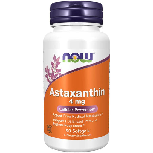 NOW Foods Astaxanthin 4 mg 90 Softgels | Premium Supplements at MYSUPPLEMENTSHOP