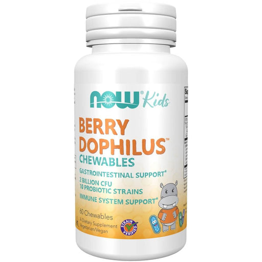 NOW Foods BerryDophilus 60 Berry Flavoured Chewables | Premium Supplements at MYSUPPLEMENTSHOP