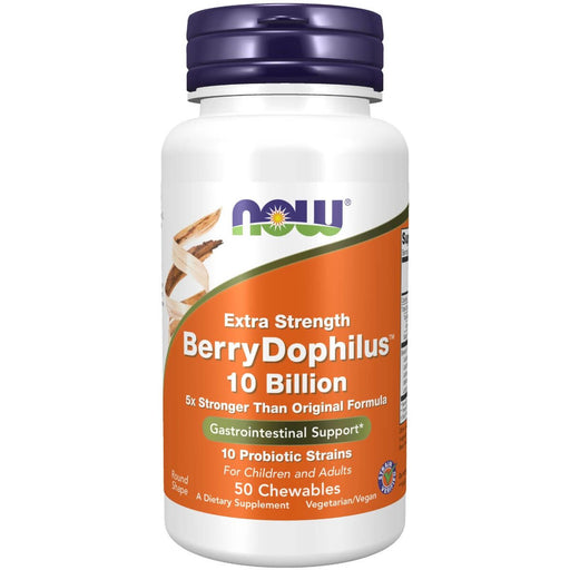 NOW Foods Extra Strength BerryDophilus 50 Chewables | Premium Supplements at MYSUPPLEMENTSHOP