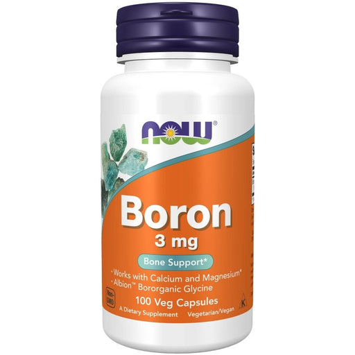 NOW Foods Boron 3 mg 100 Veg Capsules | Premium Supplements at MYSUPPLEMENTSHOP