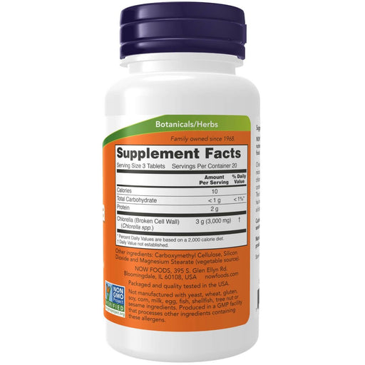 NOW Foods Chlorella 1000 mg 60 Tablets | Premium Supplements at MYSUPPLEMENTSHOP