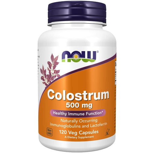 NOW Foods Colostrum 500 mg 120 Veg Capsules | Premium Supplements at MYSUPPLEMENTSHOP