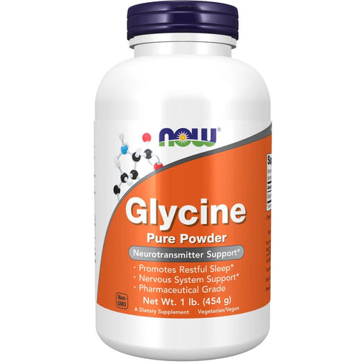 NOW Foods Glycine Pure Powder 1lbs (454g) | Premium Supplements at MYSUPPLEMENTSHOP