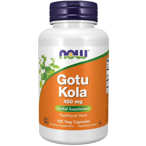 NOW Foods Gotu Kola 450 mg 100 Veg Capsules | Premium Supplements at MYSUPPLEMENTSHOP