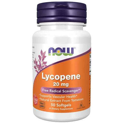 NOW Foods Lycopene 20 mg 50 Softgels | Premium Supplements at MYSUPPLEMENTSHOP