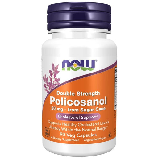 NOW Foods Policosanol Double Strength 20 mg 90 Veg Capsules | Premium Supplements at MYSUPPLEMENTSHOP