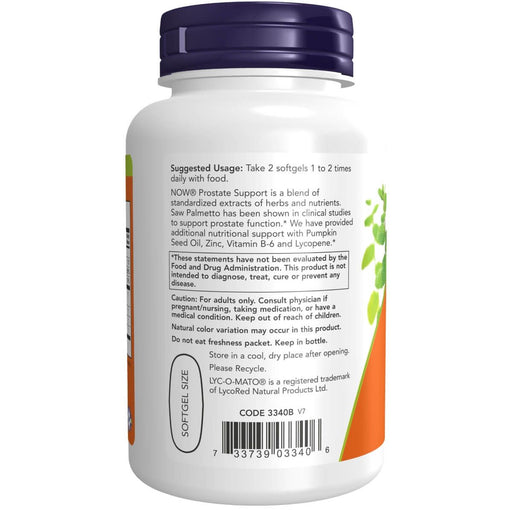 NOW Foods Prostate Support 90 Softgels | Premium Supplements at MYSUPPLEMENTSHOP