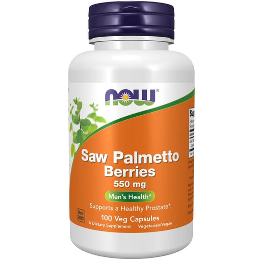 NOW Foods Saw Palmetto Berries 550 mg 100 Veg Capsules | Premium Supplements at MYSUPPLEMENTSHOP