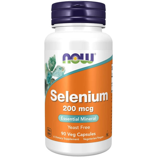 NOW Foods Selenium 200 mcg 90 Veg Capsules | Premium Supplements at MYSUPPLEMENTSHOP