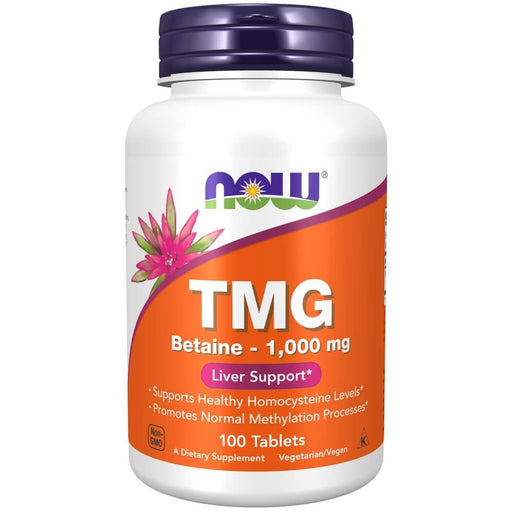 NOW Foods TMG Betaine 1,000 mg 100 Tablets | Premium Supplements at MYSUPPLEMENTSHOP
