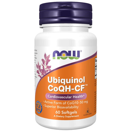 NOW Foods Ubiquinol CoQH-CF 50 mg 60 Softgels | Premium Supplements at MYSUPPLEMENTSHOP