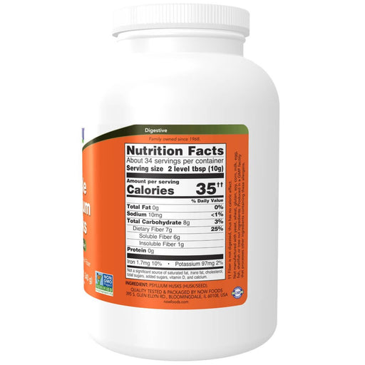 NOW Foods Whole Psyllium Husks 12oz (340g) | Premium Supplements at MYSUPPLEMENTSHOP