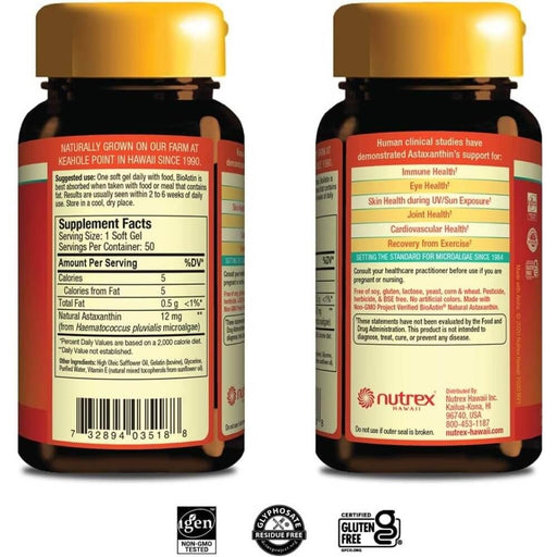Nutrex BioAstin Hawaiian Astaxanthin 12mg 50 Softgels | Premium Supplements at MYSUPPLEMENTSHOP