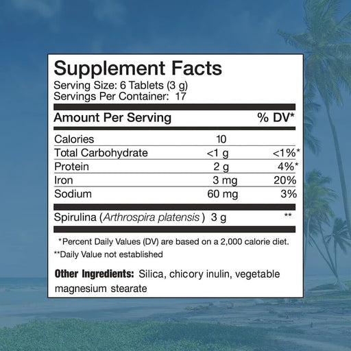 Nutrex Pure Hawaiian Spirulina 100 Tablets | Premium Supplements at MYSUPPLEMENTSHOP