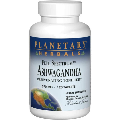 Planetary Herbals Full Spectrum Ashwagandha 570mg 120 Tablets | Premium Supplements at MYSUPPLEMENTSHOP