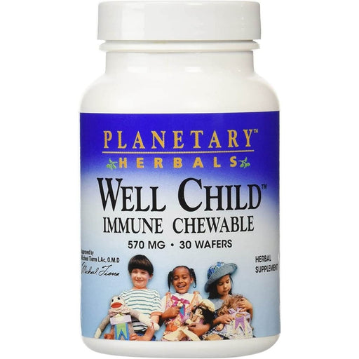 Planetary Herbals Well Child Immune Chewable 560mg 30 Wafers | Premium Supplements at MYSUPPLEMENTSHOP