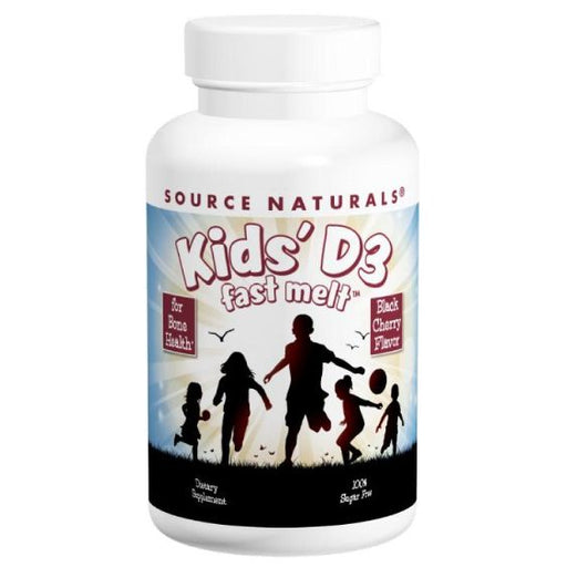 Source Naturals Kids Vitamin D-3 400iu 100 Black Cherry Fast Melts | Premium Supplements at MYSUPPLEMENTSHOP