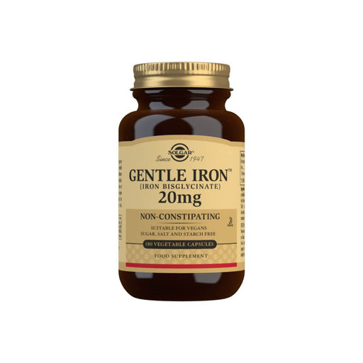 Solgar Gentle Iron (Iron Bisglycinate) 20 mg Vegetable Capsules Pack of 180 at MySupplementShop.co.uk