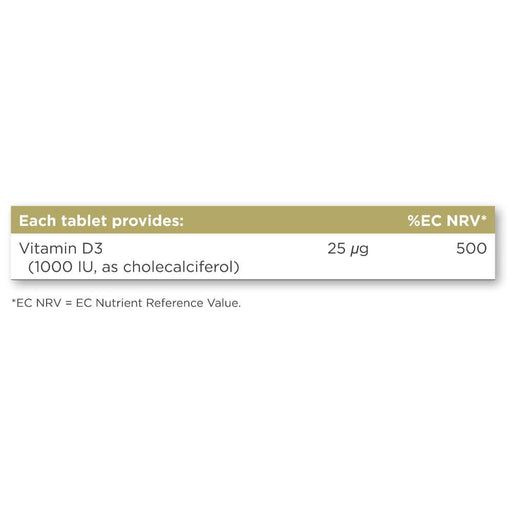 Solgar Vitamin D3 (Cholecalciferol) 1000 IU (25 Âµg) Tablets Pack of 90 at MySupplementShop.co.uk