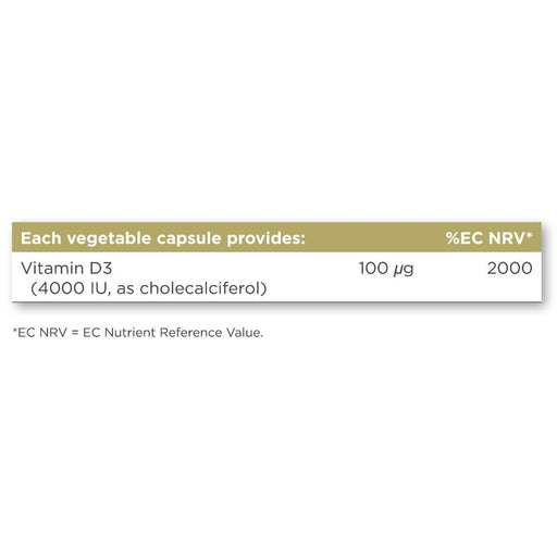 Solgar Vitamin D3 (Cholecalciferol) 4000 IU (100 µg) Vegetable Capsules Pack of 120 | Premium Supplements at MYSUPPLEMENTSHOP