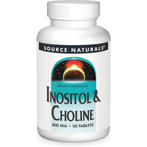 Source Naturals Inositol &amp; Choline 800mg 50 Tablets | Premium Supplements at MYSUPPLEMENTSHOP