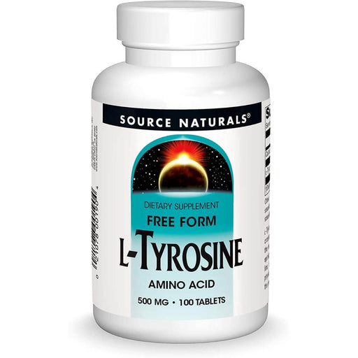 Source Naturals L-Tyrosine 500mg 100 Tablets | Premium Supplements at MYSUPPLEMENTSHOP