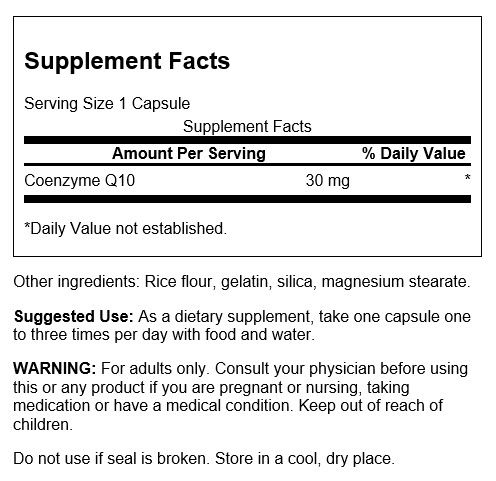 Swanson CoQ10 30 mg 240 Capsules | Premium Supplements at MYSUPPLEMENTSHOP