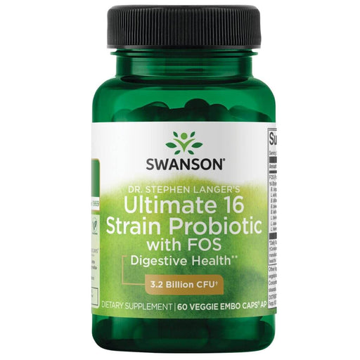 Swanson Dr. Stephen Langer's Ultimate 16 Strain Probiotic with Fos 3.2 Billion CFU 60 Vegetarian Capsules at MySupplementShop.co.uk